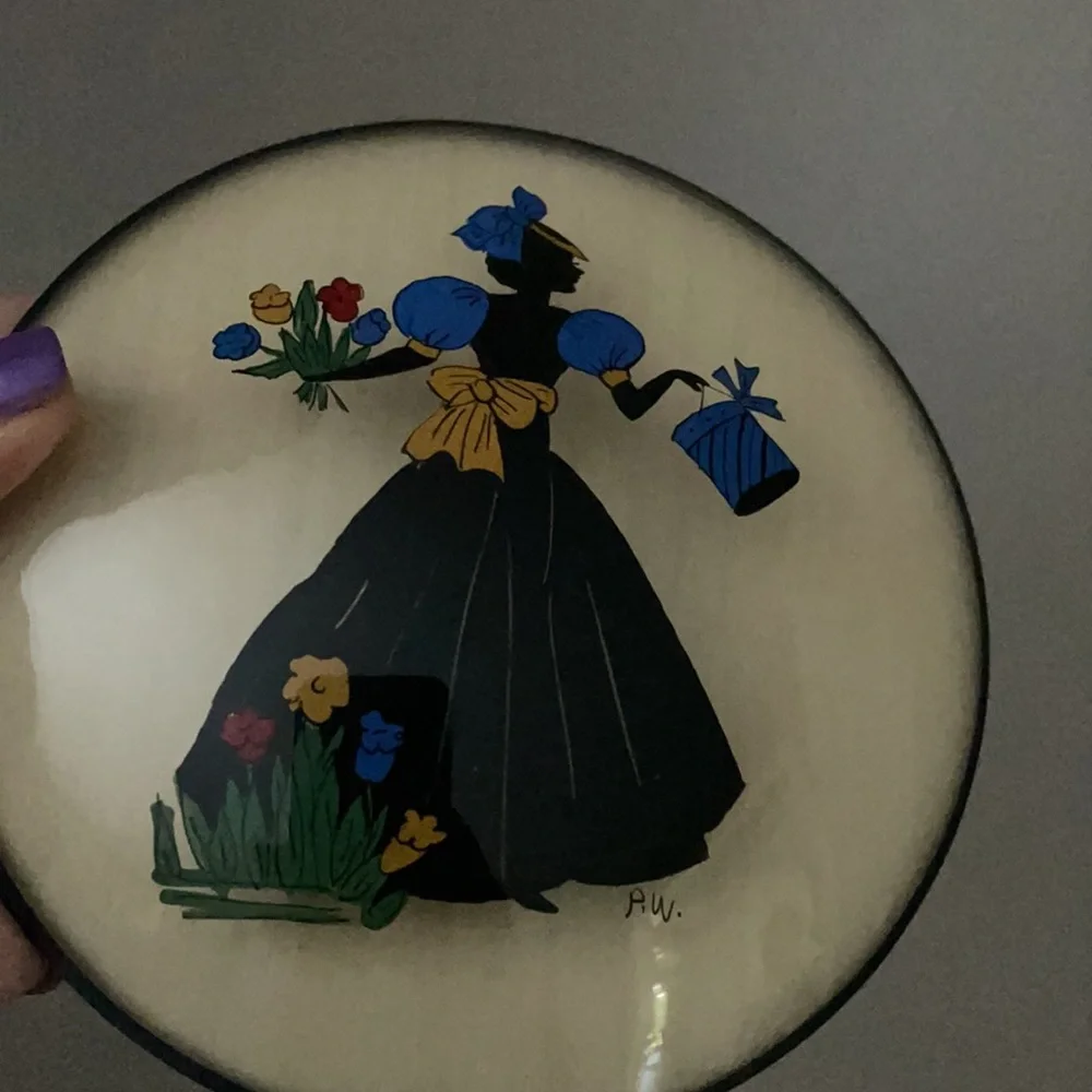 Vintage Peter Watson Hand painted women silhouette